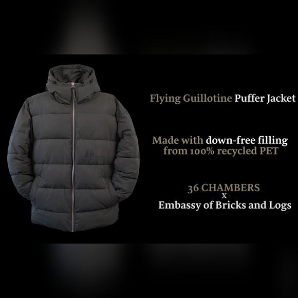 RZA WuTang 36 Chambers Embassy of Brick and Logs Puffer Jacket size Medium - Picture 5 of 15
